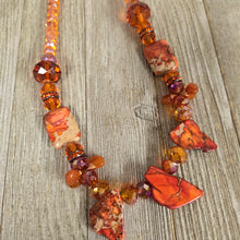 Orange Sea Sediment Chunky Stone Necklace - My Wyo Designs