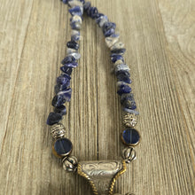 Sodalite Nugget Bucking Horse & Rider Necklace ~Denim Blue - My Wyo Designs