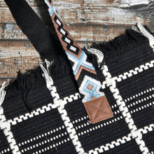 Tapestry Black & White Fringe Tote Bag - My Wyo Designs