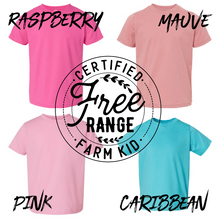 Free Range Farm Kid Tee ~TODDLERS ~ Pink-Mauve-Raspberry-Caribbean (pre-order) - My Wyo Designs