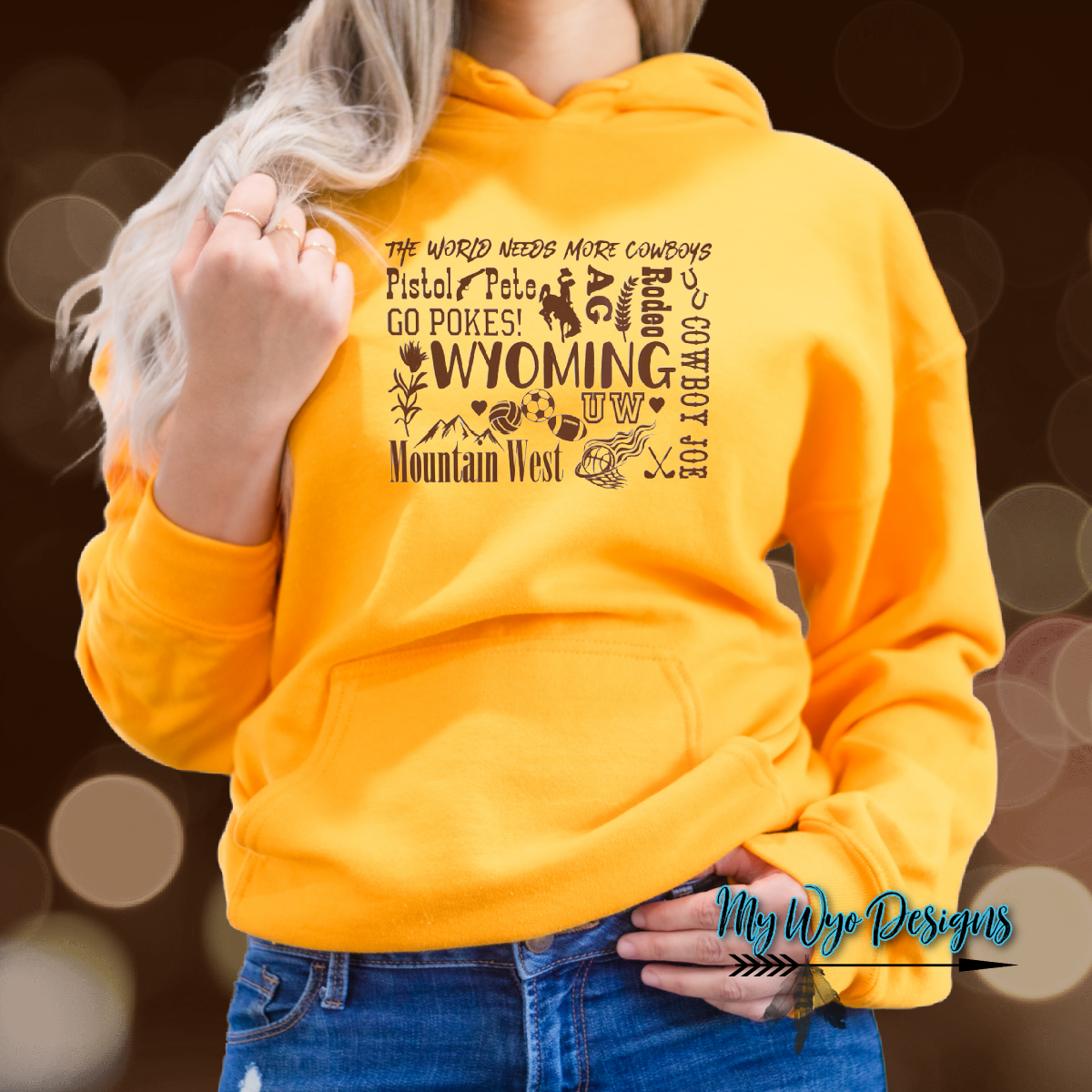 Independent Trading Mountain West ~Wyo Gold Hoodie {PRE-ORDER} 3XL