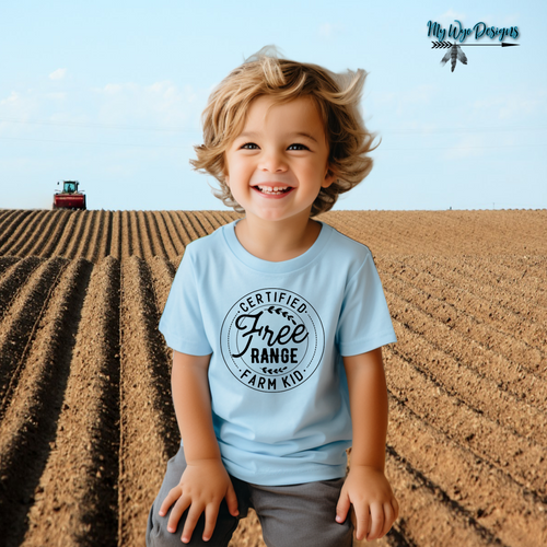 Free Range Farm Kid Tee ~TODDLERS ~ Your choice of color - My Wyo Designs