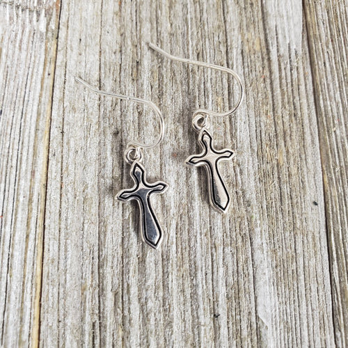 Teeny Tiny Cross earrings - My Wyo Designs