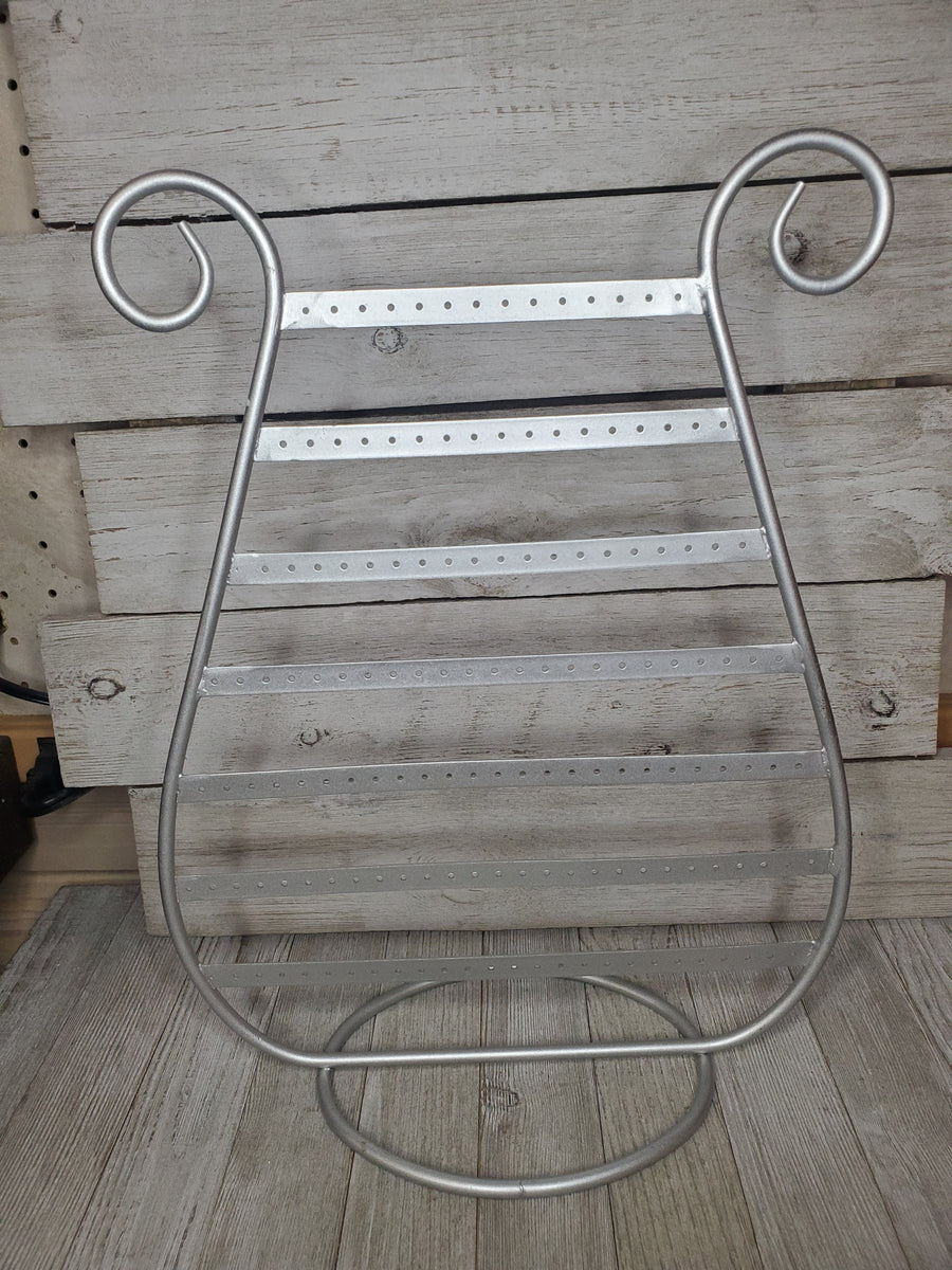 Metal Earring Harp Silver My Wyo Designs