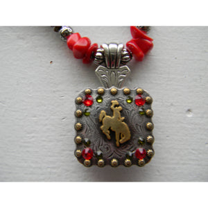 Bucking Horse & Rider Necklace #3 - My Wyo Designs