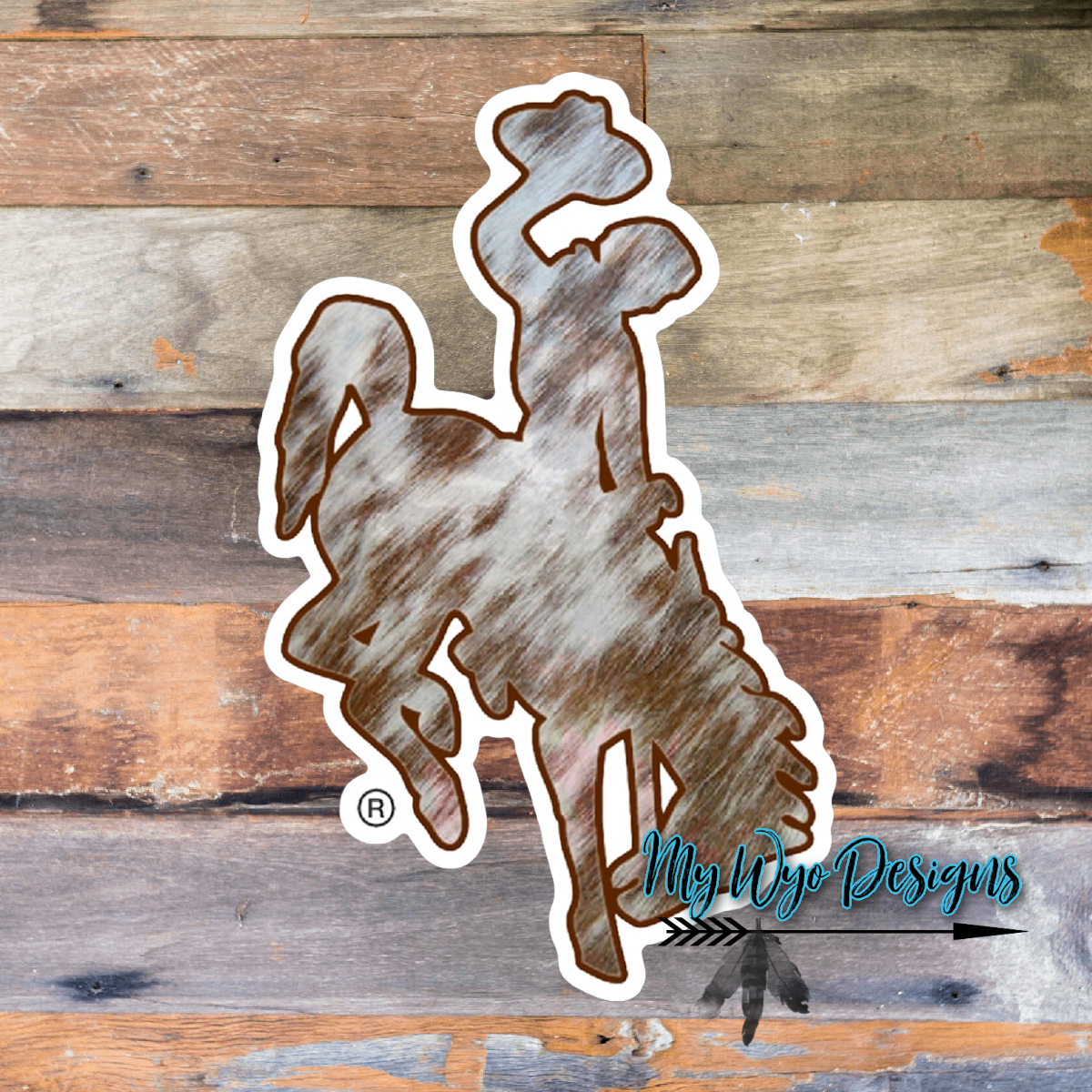 Reel Wyo Bucking Horse Sticker – Fly Fish Wyoming