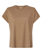 LAT Relaxed ladies Tee ~ Wild Checkered Cards ~ Vintage Coyote Brown - My Wyo Designs