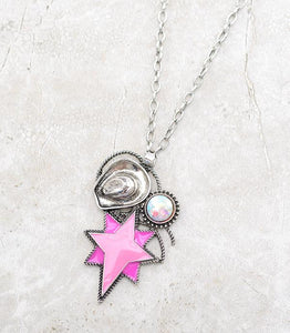 Pink Star Cowgirl Necklace - My Wyo Designs