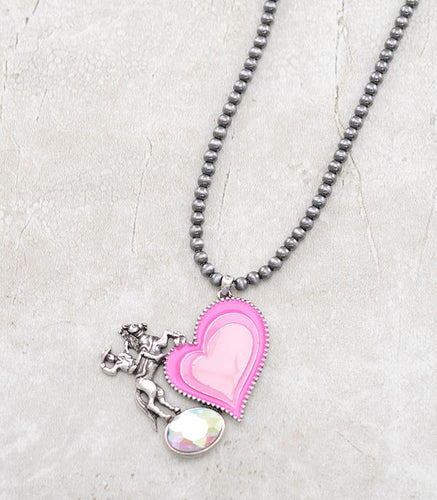 Cowgirl Horse Heart Necklace - My Wyo Designs