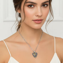 Checkered Heart Necklace