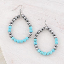 Navajo Pearls & Turquoise Teardrop earrings
