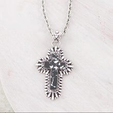 Black & White Howlite Cross Necklace