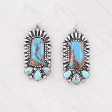 Turquoise Bar Western Earrings - My Wyo Designs