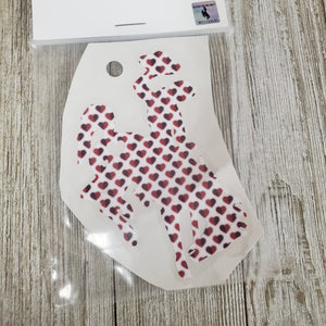 Red Hearts Waterproof Bucking Horse sticker - My Wyo Designs