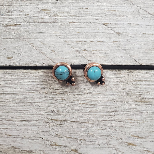 Teeny Tiny Turquoise Dots ~Copper - My Wyo Designs