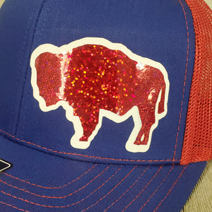 Red, WYO & Blue Buffalo Trucker cap - My Wyo Designs