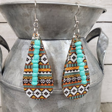 Tribal & Seed Bead Acrylic Teardrop Earrings - My Wyo Designs