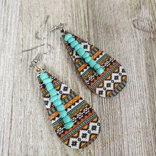 Tribal & Seed Bead Acrylic Teardrop Earrings - My Wyo Designs