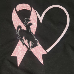 Buckin' for a Cure HEART & BUCKING HORSE ~ Long Sleeve Tee {pre-order} - My Wyo Designs