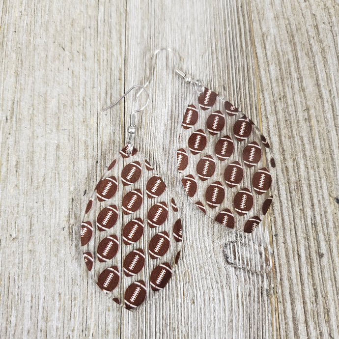 Football Acrylic Earrings - My Wyo Designs