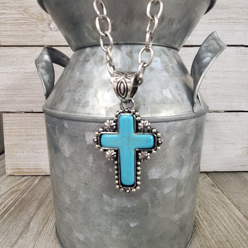 Turquoise Cross Necklaces - My Wyo Designs