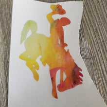 Warm Tone Watercolor Waterproof Bucking Horse sticker - My Wyo Designs