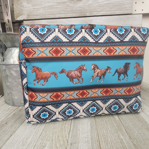 Aztec Horse Print Make-up Bag - My Wyo Designs