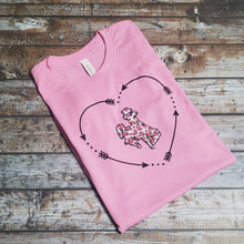 Hearts a Flutter Bucking Horse Pink Tee - My Wyo Designs