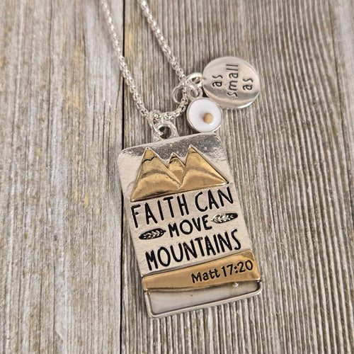 Faith Can Move Mountains Necklace - My Wyo Designs