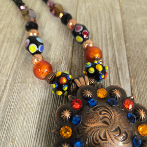 Desert Bright Copper Concho Necklace - My Wyo Designs