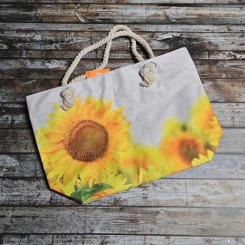 Sunflower Canvas Rope Handle Tote - My Wyo Designs