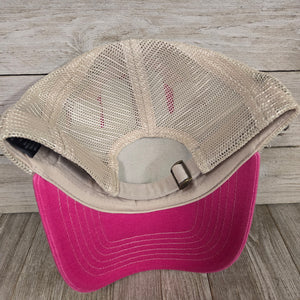 Hot Pink & Black Bucking horse & Rider®️ Mesh Back cap - My Wyo Designs