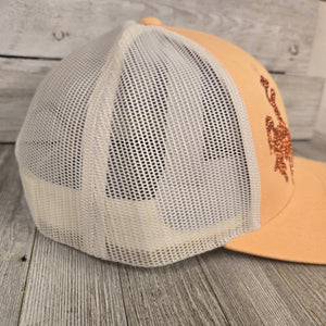 Peach & Copper Bucking horse & Rider®️ Richardson Trucker cap - My Wyo Designs