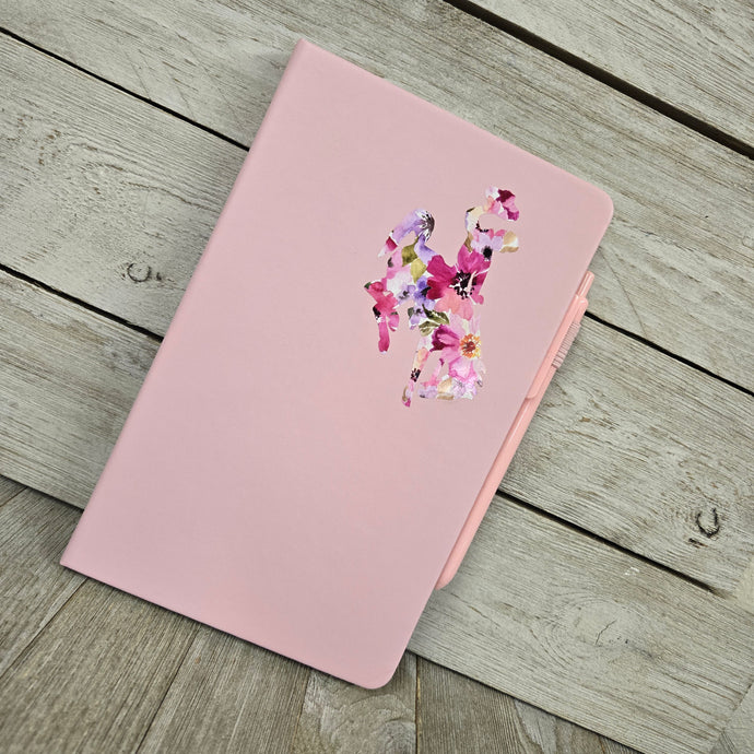 Big Bucking Horse Note Pad w/pen ~ Pink Poppies - My Wyo Designs