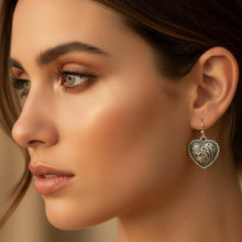 Western Tooled Heart earrings - My Wyo Designs