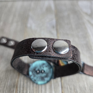 Patina Tree of Life Leatherette Bracelet