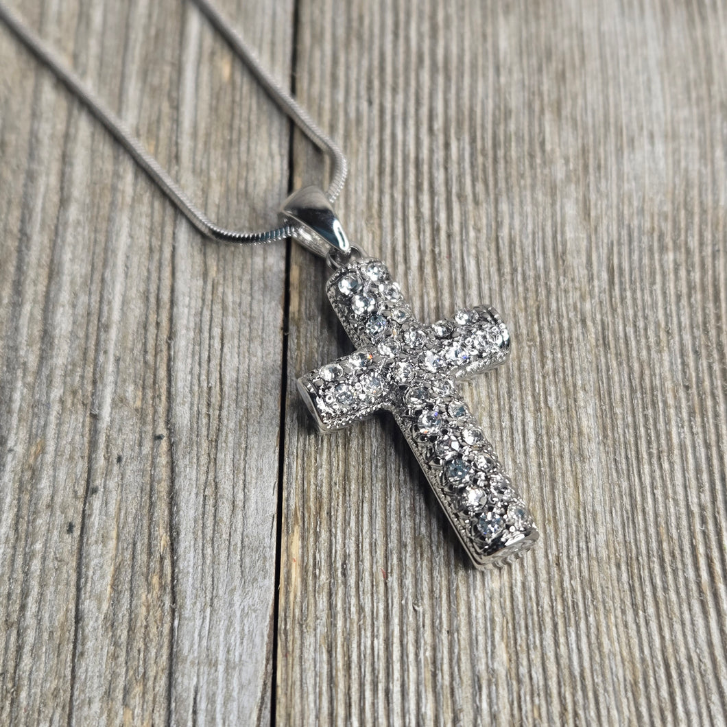 Crystal Encrusted Cross necklace