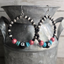 Navajo Pearls ~Behind the 8 Ball~ Teardrop Earrings