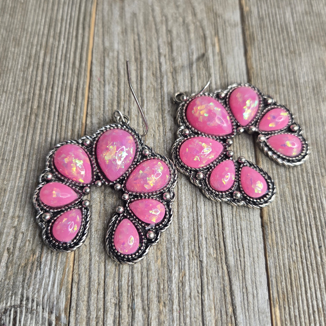 Glitter Pink Fleck Southwestern Naja Ear