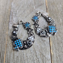 Wild Card~ Horseshoe earrings ~ Turquoise