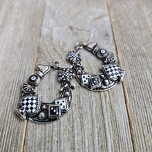 Wild Card~ Horseshoe earrings ~ Black