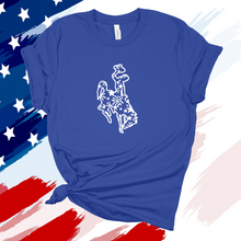 Sparklers! Bucking Horse ~ Bella Unisex Tee ~ Royal (pre-order) - My Wyo Designs