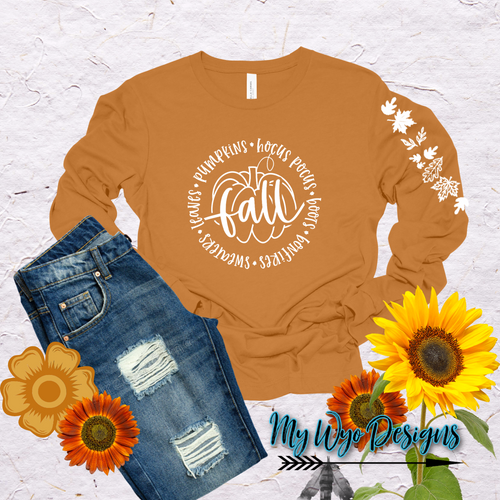 Fall Fun ~Toast  Bella Long Sleeve Tee (pre-order) - My Wyo Designs