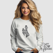 Aztec Steamboat ~ White Gildan Sweatshirt - My Wyo Designs