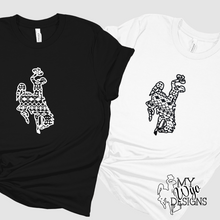 Aztec Steamboat ~ Black or White Bella Tee - My Wyo Designs