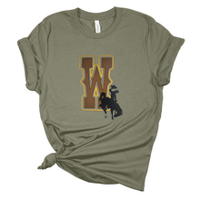 "W" Wyoming~ Military Green Heather Bella Tee