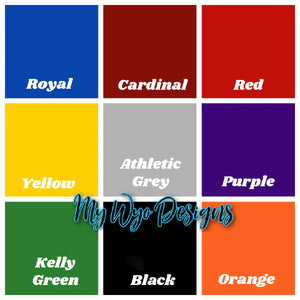 School & Mascot ~Throwback~ Football Color tee (your school & mascot)