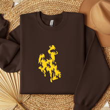Bucking horse, Bucking horse, Bucking horse ~ Brown Gildan Sweatshirt