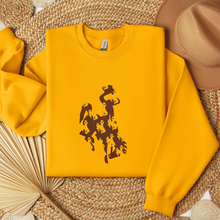 Bucking horse, Bucking horse, Bucking horse ~ Gold Gildan Sweatshirt