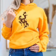 Bucking, Bucking, Bucking Horse ~ Gold Hoodie